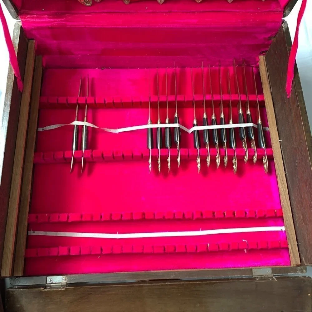 78 Piece Set Siam Thailand Flatware Embossed